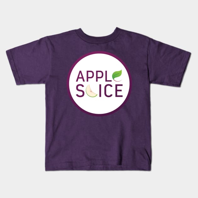 Apple Slice Circular White Kids T-Shirt by Apple Slice Podcast